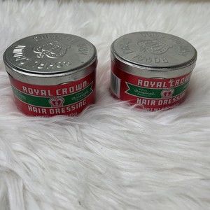 (2) Royal  Crown Original Hair Dressing 5 oz. Jar Old Can Jar Easy Twist Off